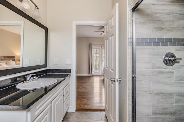 501 Knights Run Ave Unit 6104, Tampa, FL 33602 - full bath with a shower stall, vanity, ensuite bathroom, and baseboards