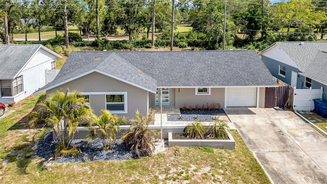 8433 101st Ave, Seminole, FL 33777 - single story home featuring stucco siding, an attached garage, driveway, and a shingled roof