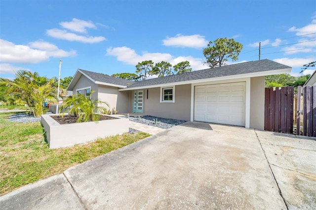 8433 101st Ave, Seminole, FL 33777 - ranch-style home featuring an attached garage, stucco siding, and concrete driveway