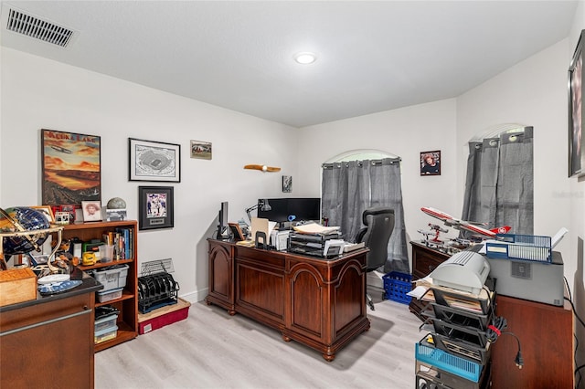 5032 N Crossgate Pt, Beverly Hills, FL 34465 - office space featuring light wood-type flooring and recessed lighting