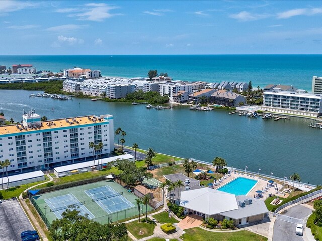 10216 Regal Dr Unit 409, Largo, FL 33774 - bird's eye view of a large body of water and a pool area