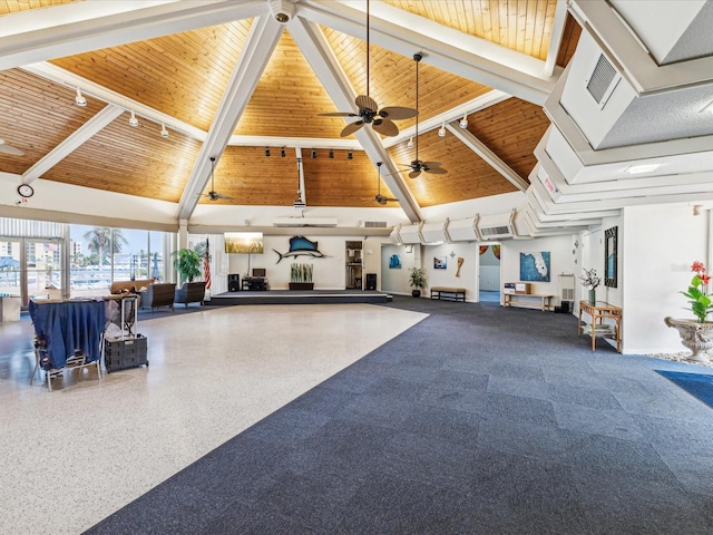10216 Regal Dr Unit 409, Largo, FL 33774 - lobby featuring wood ceiling with exposed beams