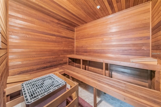 400 Island Way Unit 1402, Clearwater Beach, FL 33767 - relaxing sauna / steam room featuring wood walls and wooden ceiling