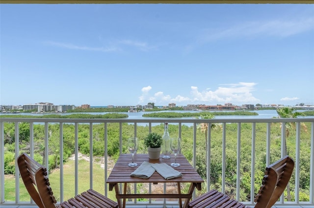 9000 Commodore Dr Unit 606, Seminole, FL 33776 - balcony featuring a water view and a view of city