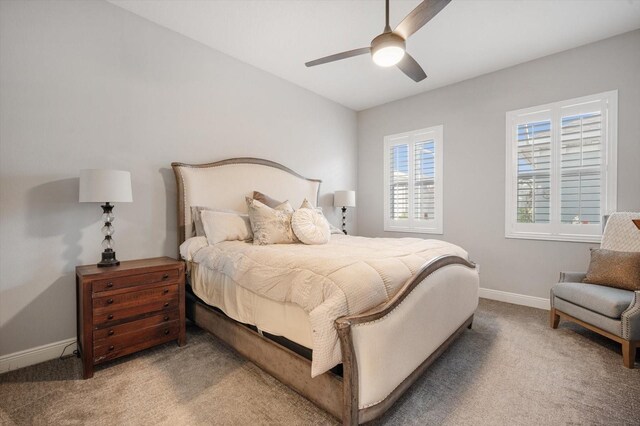 610 Winterside Dr, Apollo Beach, FL 33572 - bedroom with carpet floors, baseboards, and ceiling fan