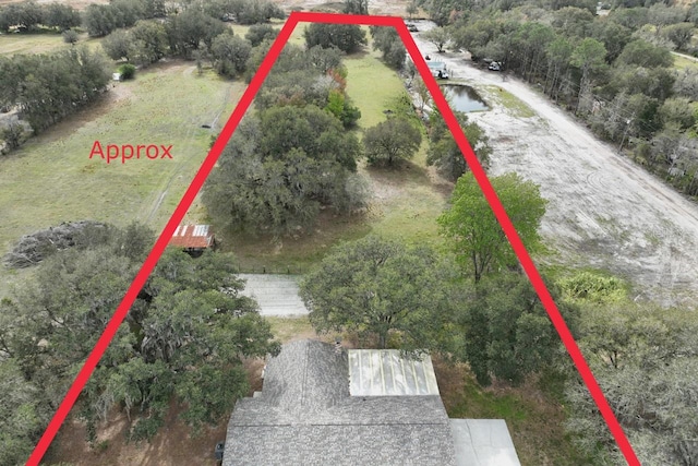 3705 Bruton, Plant City, FL 33565 - aerial view of property and surrounding area featuring property boundaries highlighted