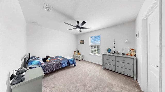 9293 Rally Spring Loop, Wesley Chapel, FL 33545 - carpeted bedroom with a ceiling fan and baseboards