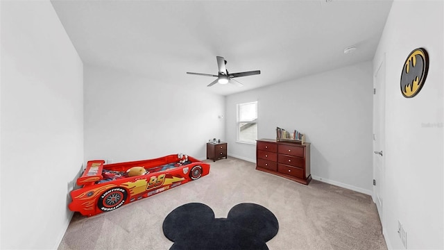 9293 Rally Spring Loop, Wesley Chapel, FL 33545 - bedroom featuring carpet, a ceiling fan, and baseboards