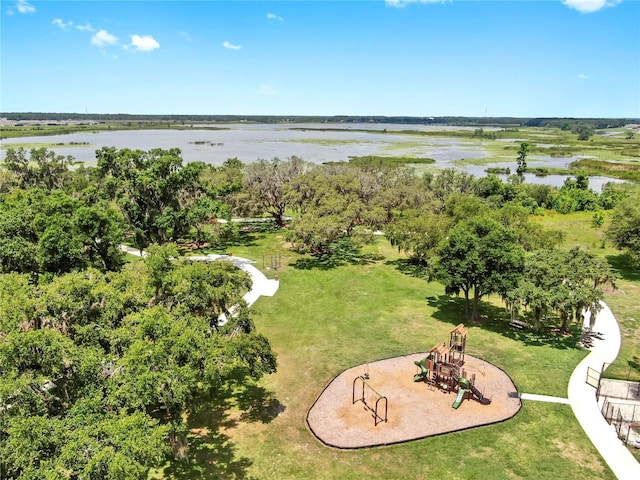 9293 Rally Spring Loop, Wesley Chapel, FL 33545 - aerial view of a large body of water and a recreational park