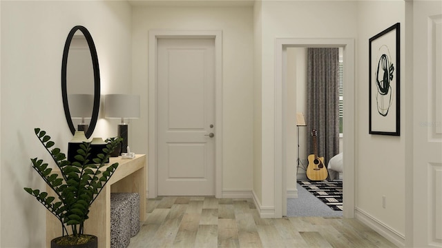 7541 E 116th St, Palmetto, FL 34221 - entrance foyer with light wood-style flooring and baseboards