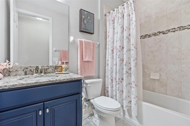 30801 Parrot Reef Ct, Wesley Chapel, FL 33545 - full bath with toilet, vanity, and shower / bath combo with shower curtain
