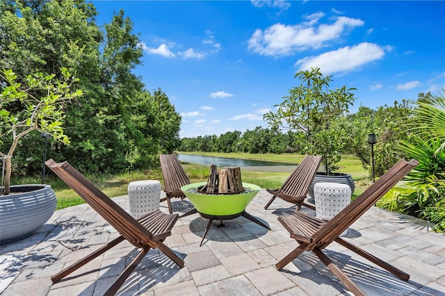 30801 Parrot Reef Ct, Wesley Chapel, FL 33545 - view of patio with a water view