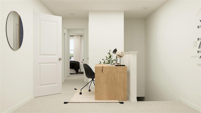 214 SE 27th St, Ruskin, FL 33570 - home office featuring carpet flooring and baseboards