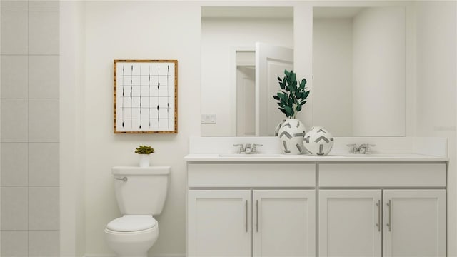 214 SE 27th St, Ruskin, FL 33570 - full bathroom with double vanity and toilet