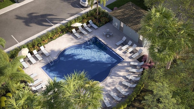 214 SE 27th St, Ruskin, FL 33570 - community pool with a patio area