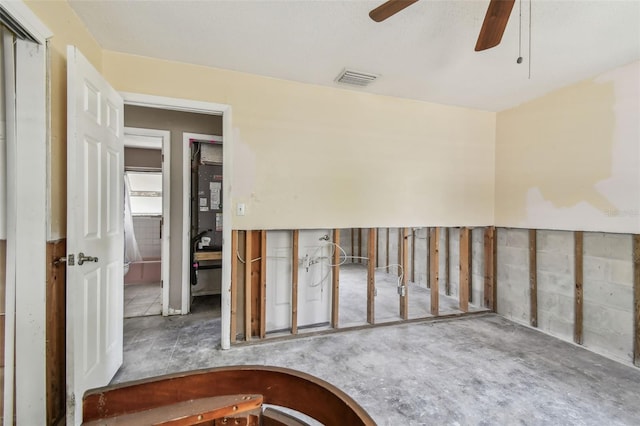 123 14th Ave, Indian Rocks Beach, FL 33785 - empty room featuring ceiling fan and concrete floors