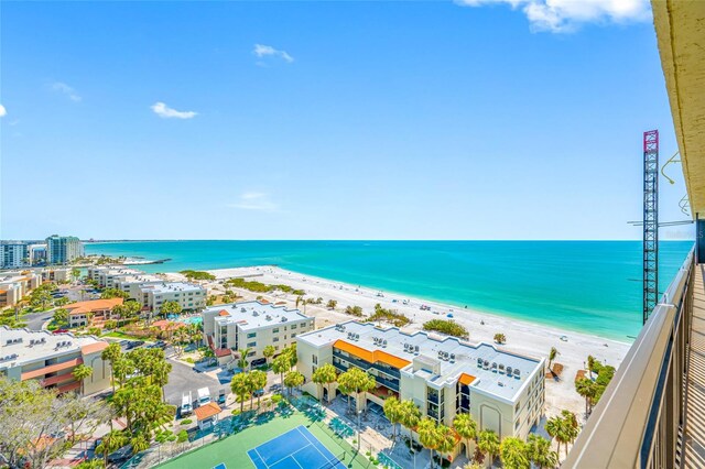 7600 Bayshore Dr Unit 1201A, Treasure Island, FL 33706 - water view featuring local beach