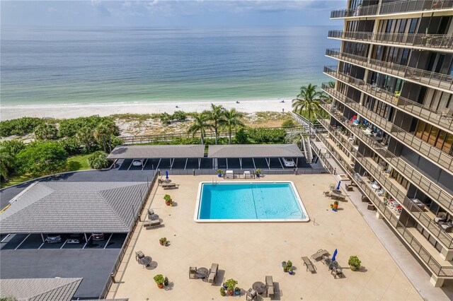 7600 Bayshore Dr Unit 1201A, Treasure Island, FL 33706 - community pool featuring view of water and beach