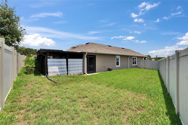 1398 Crescent Hoop Way, Wesley Chapel, FL 33543 - rear view of property with stucco siding