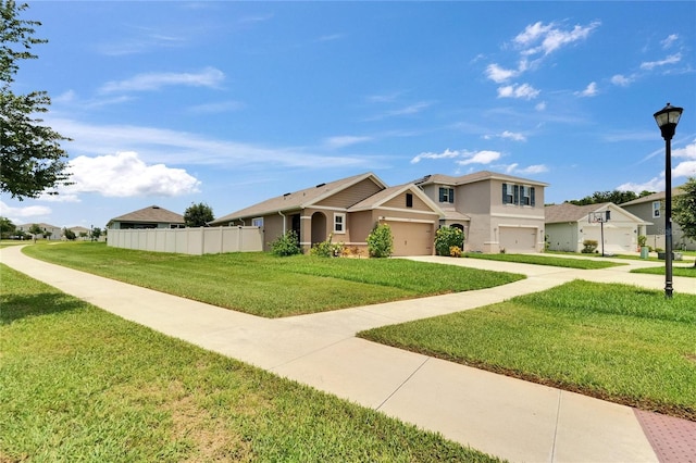1398 Crescent Hoop Way, Wesley Chapel, FL 33543 - view of front of home with stucco siding and concrete driveway