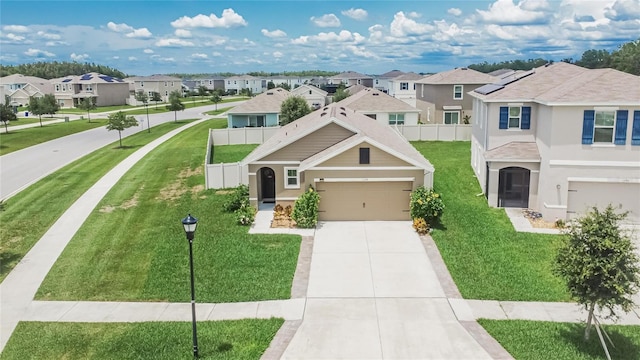 1398 Crescent Hoop Way, Wesley Chapel, FL 33543 - view of front of property with a residential view, driveway, and a garage