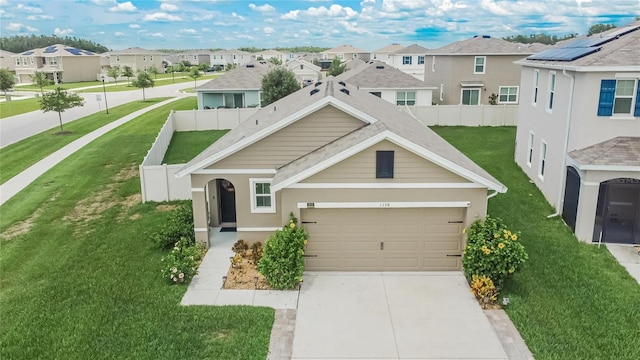 1398 Crescent Hoop Way, Wesley Chapel, FL 33543 - view of front of property with a residential view, driveway, and a garage