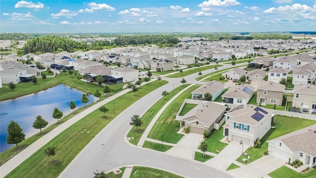 1398 Crescent Hoop Way, Wesley Chapel, FL 33543 - aerial view of property and surrounding area featuring nearby suburban area and a nearby body of water