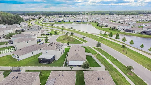 1398 Crescent Hoop Way, Wesley Chapel, FL 33543 - aerial perspective of suburban area with a nearby body of water