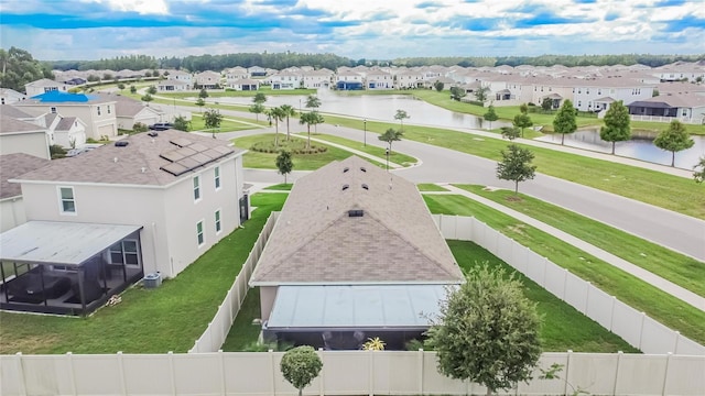 1398 Crescent Hoop Way, Wesley Chapel, FL 33543 - aerial perspective of suburban area with a large body of water