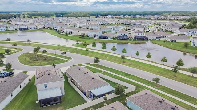 1398 Crescent Hoop Way, Wesley Chapel, FL 33543 - aerial perspective of suburban area featuring a large body of water