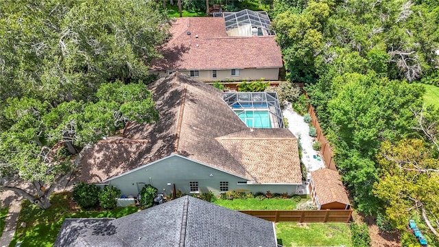 2973 Spring Oak Ct, Palm Harbor, FL 34684 - view from above of property with a pool area