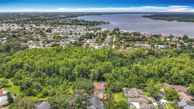 2973 Spring Oak Ct, Palm Harbor, FL 34684 - aerial perspective of suburban area with a large body of water and a forest