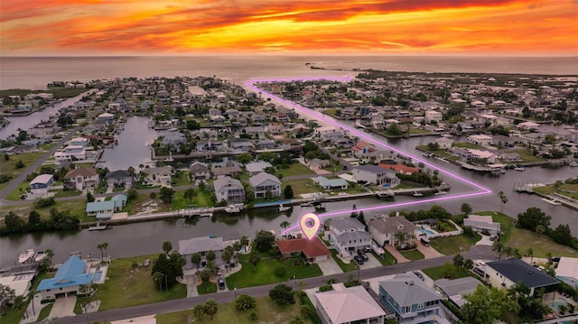 4299 Bellaire Dr, Hernando Beach, FL 34607 - aerial view at dusk of a water view