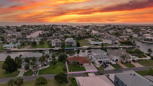 4299 Bellaire Dr, Hernando Beach, FL 34607 - aerial perspective of suburban area with a large body of water