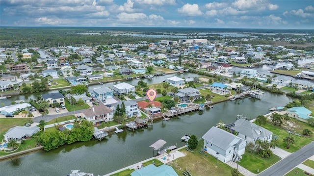 4299 Bellaire Dr, Hernando Beach, FL 34607 - aerial view of property and surrounding area featuring nearby suburban area and a large body of water