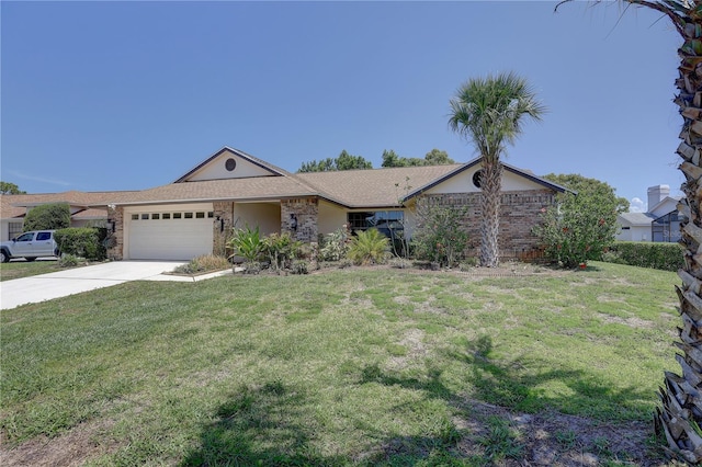 8521 Caitlin Ct, Hudson, FL 34667 - ranch-style home featuring a garage, driveway, and a front yard