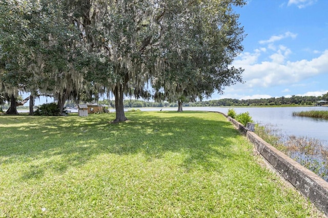 1226 S Telephone Point Rd, Inverness, FL 34450 - view of grassy yard featuring a water view