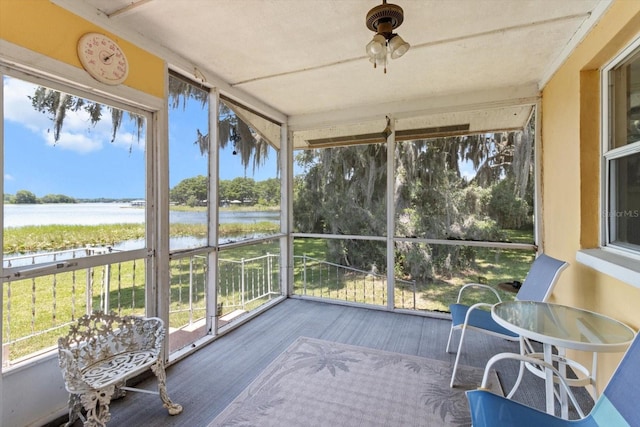 1226 S Telephone Point Rd, Inverness, FL 34450 - sunroom / solarium with a water view