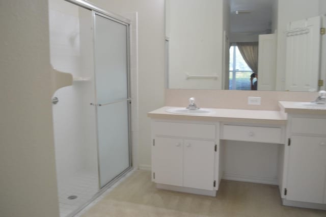 1922 Sassafras Dr, Wesley Chapel, FL 33543 - bathroom featuring a stall shower and double vanity