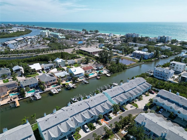 659 Garland Cir, Indian Rocks Beach, FL 33785 - aerial perspective of suburban area with a nearby body of water