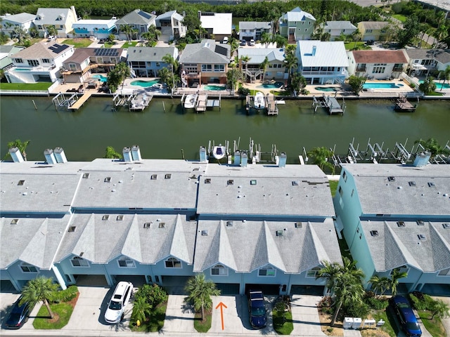 659 Garland Cir, Indian Rocks Beach, FL 33785 - aerial view of residential area with a large body of water