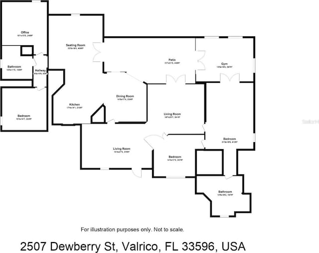 2507 Dewberry St, Valrico, FL 33596 - home floor plan