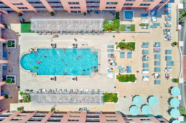 301 S Gulfview Blvd Unit 301, Clearwater Beach, FL 33767 - drone / aerial view of a pool