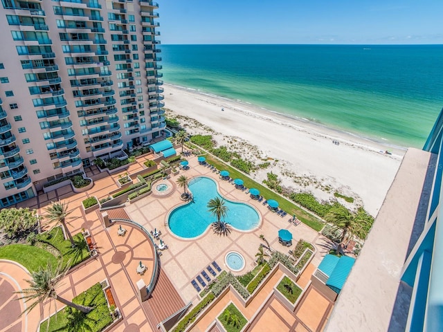 1520 Gulf Blvd Unit 1505, Clearwater Beach, FL 33767 - bird's eye view of expansive beach and a pool