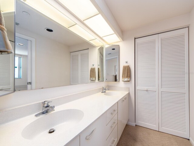 1520 Gulf Blvd Unit 1505, Clearwater Beach, FL 33767 - bathroom with a closet and double vanity