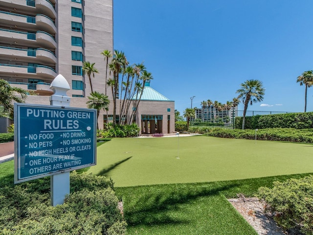 1520 Gulf Blvd Unit 1505, Clearwater Beach, FL 33767 - view of property's community with a putting area