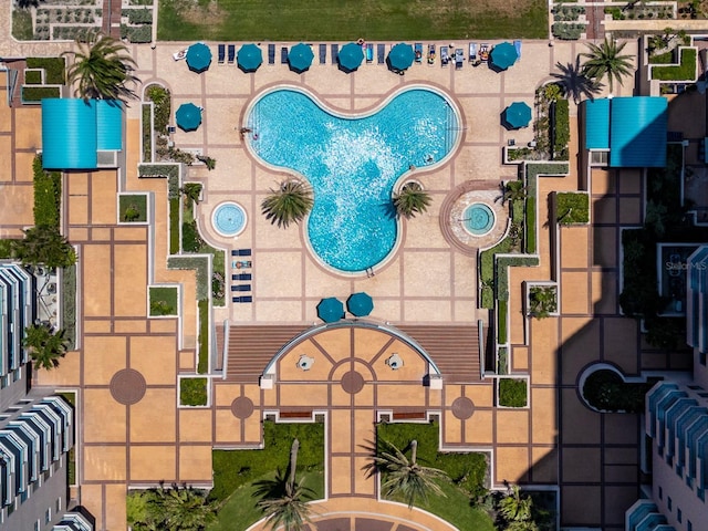 1520 Gulf Blvd Unit 1505, Clearwater Beach, FL 33767 - aerial view of a pool area