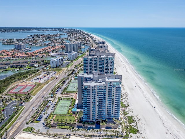 1520 Gulf Blvd Unit 1505, Clearwater Beach, FL 33767 - view of urban area featuring waterfront with a beach and apartment complex