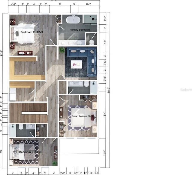 3616 W Anderson Ave, Tampa, FL 33611 - floor plan / room layout