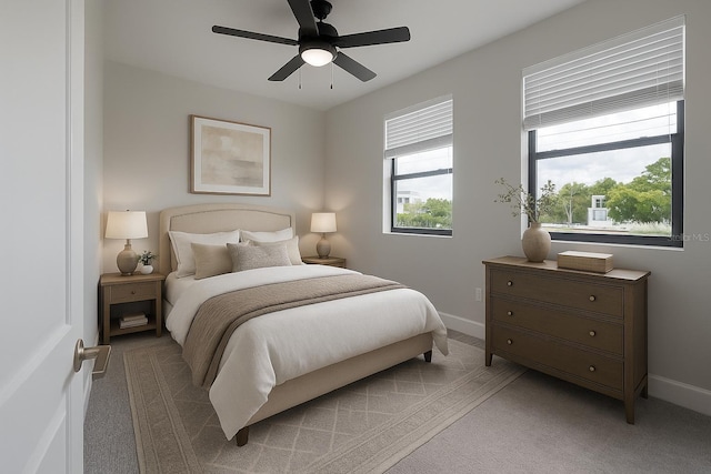 1330 W Gray St Unit 1, Tampa, FL 33606 - carpeted bedroom featuring baseboards and ceiling fan